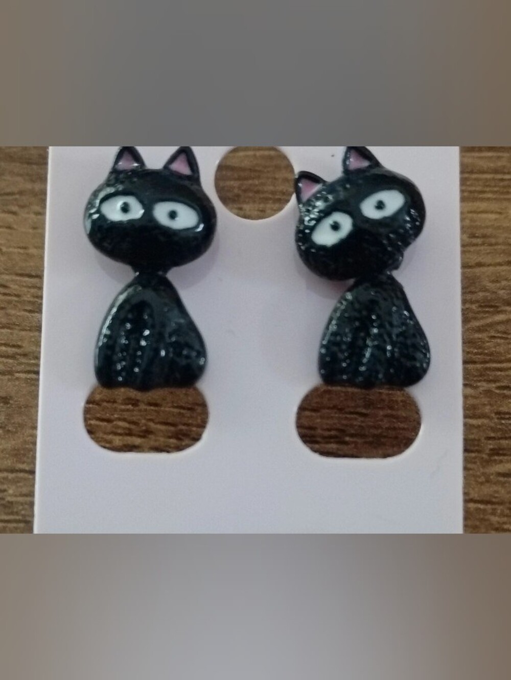 Black Cat Stud Earrings